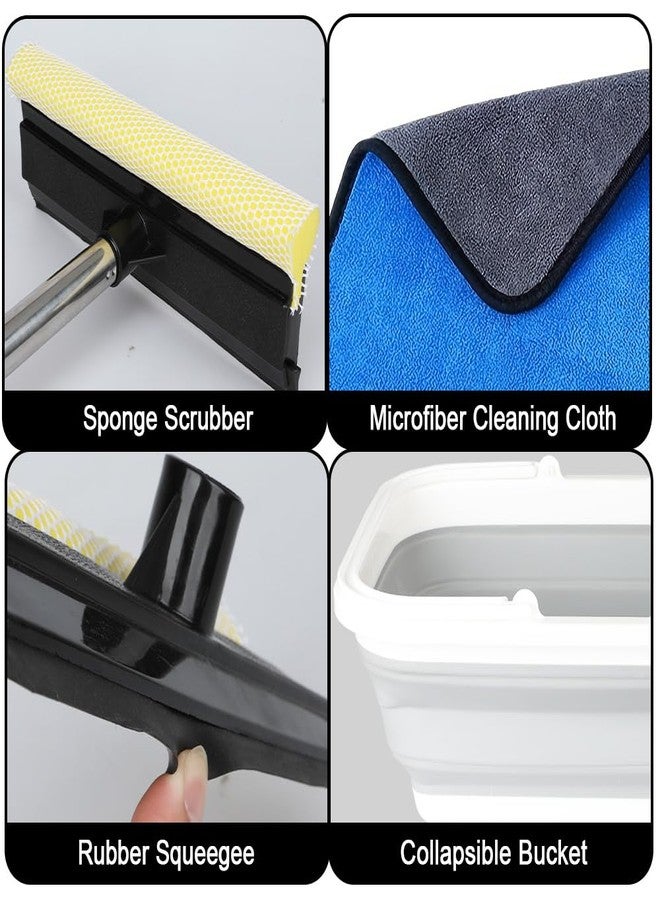 Dodifker Window Cleaning Kit, Squeegee with Bucket for Windshield Cleaning, Bathroom, Shower Doors, Mirrors, Tiles, and Car Windows (Grey) - Image 3